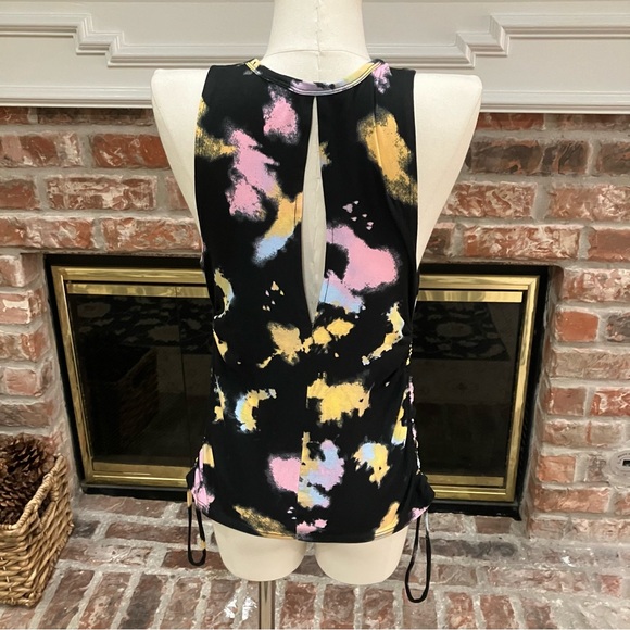 Dreamer y2k colorful splatter dye and black top / S / Excellent condition - Picture 10 of 16